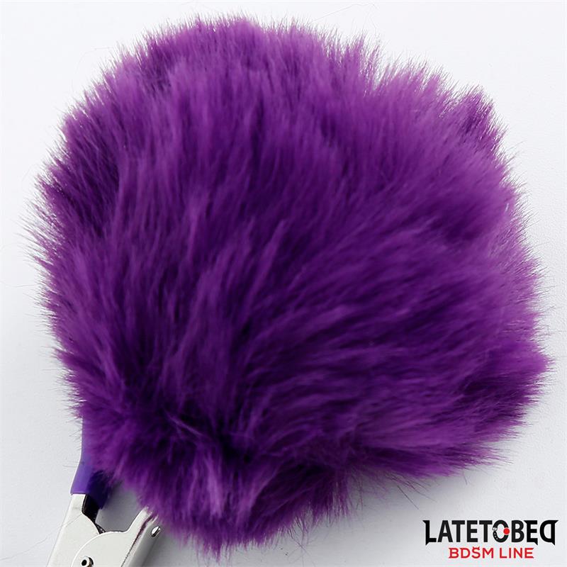 LATETOBED BDSM LINE - PINZAS PARA PEZONES CON PELO PÚRPURA