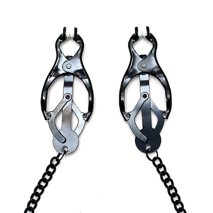 BONDAGE PLAY - PINZAS PARA PEZONES ESTILO MARIPOSA CON CADENA
