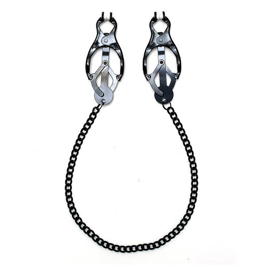 BONDAGE PLAY - PINZAS PARA PEZONES ESTILO MARIPOSA CON CADENA