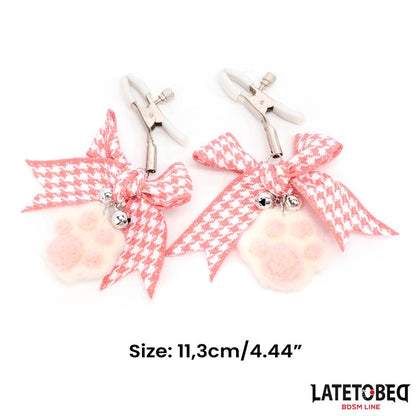LATETOBED BDSM LINE - PINZAS PARA PEZONES POMPÓN DE PATITA