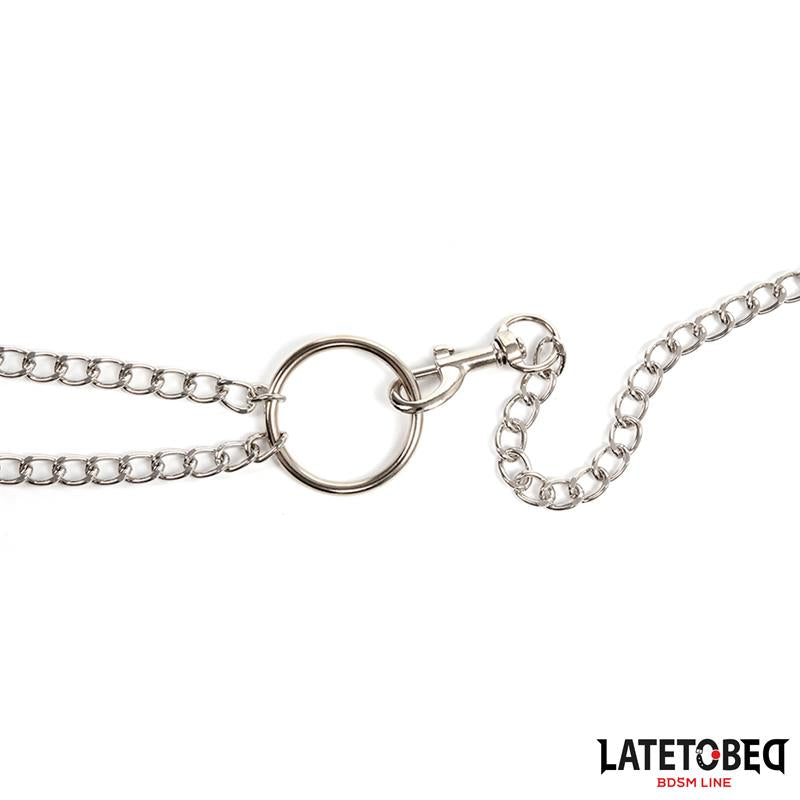 LATETOBED BDSM LINE - PINZAS PARA PEZONES Y ANILLO PARA EL PENE