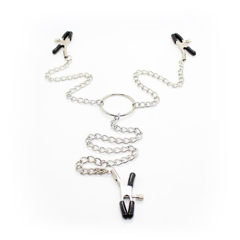 LATETOBED BDSM LINE - PINZAS PARA PEZONES Y CLÍTORIS CON CADENA METAL