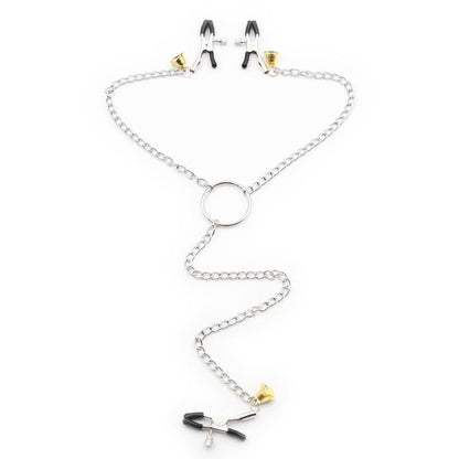 LATETOBED BDSM LINE - PINZAS PARA PEZONES Y CLITORIS CON CADENA METAL