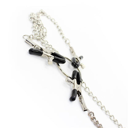 LATETOBED BDSM LINE - PINZAS PARA PEZONES Y CLÍTORIS CON CADENA METAL