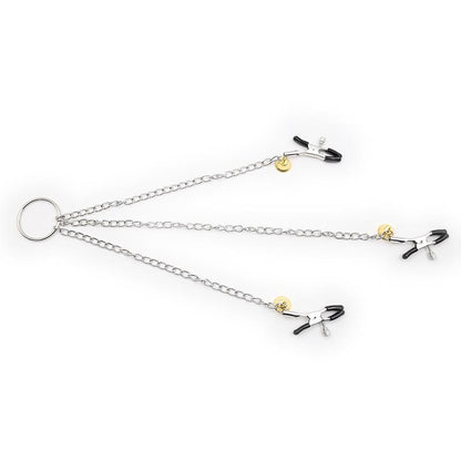 LATETOBED BDSM LINE - PINZAS PARA PEZONES Y CLITORIS CON CADENA METAL