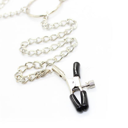 LATETOBED BDSM LINE - PINZAS PARA PEZONES Y CLÍTORIS CON CADENA METAL
