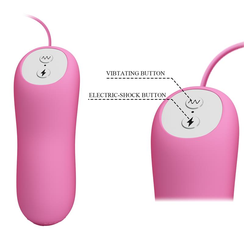 PRETTYLOVE - PINZAS PARA PEZONES Y HUEVO VIBRADOR CON ELECTRO SHOCK