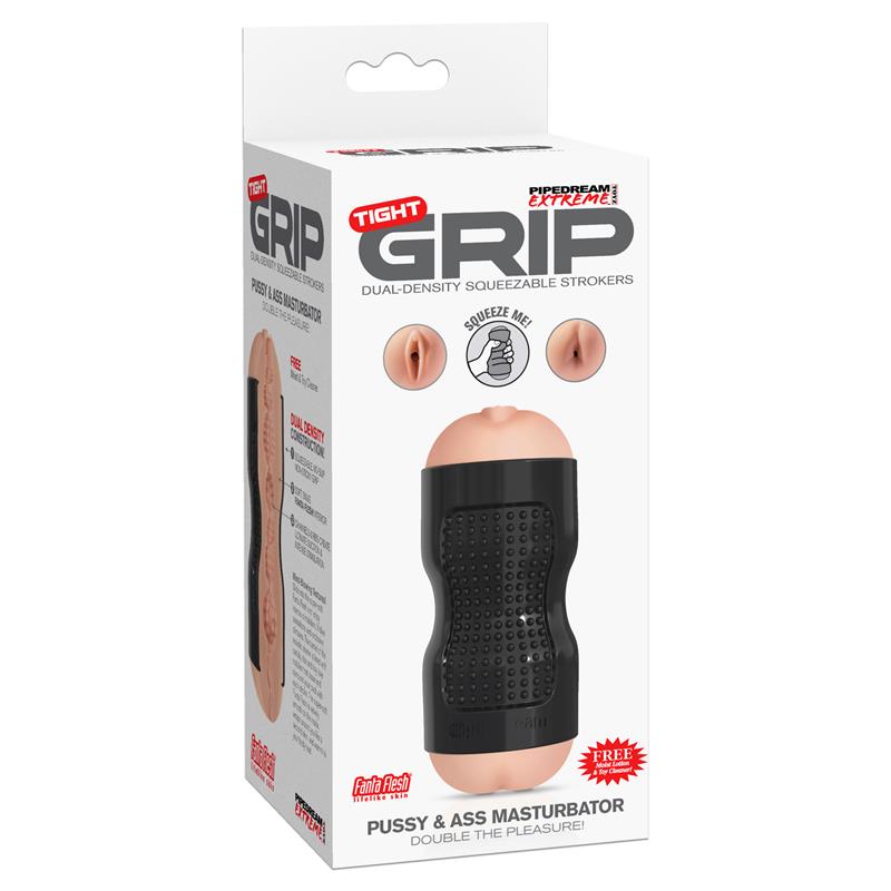 PDX TOYZ - PIPEDREAM EXTREME TOYZ MASTURBADOR TIGHT GRIP PUSSY & ASS COLOR NEGRO
