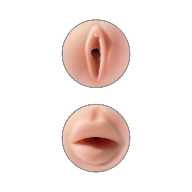 PDX TOYZ - PIPEDREAM EXTREME TOYZ MASTURBADOR TIGHT GRIP PUSSY & MOUTH COLOR BLANCO