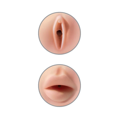 PDX TOYZ - PIPEDREAM EXTREME TOYZ MASTURBADOR TIGHT GRIP PUSSY & MOUTH COLOR BLANCO