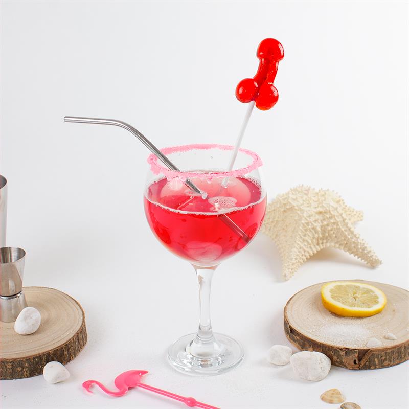 SECRET PLAY - PIRULETA DE PENE SABOR DAIQUIRI DE FRESA CON ALCOHOL