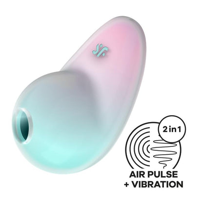 SATISFYER - PIXIE DUST ESTIMULADOR CLITORIDIANO POR SUCÇÃO COM VIBRAÇÃO MENTA/ROSA