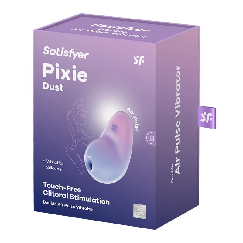 SATISFYER - PIXIE DUST SUCCIONADOR DE CLÍTORIS CON VIBRACIÓN VIOLETA/ROSA
