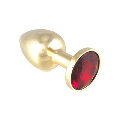 BONDAGE PLAY - PLUG ANAL ACERO INOXIDABLE DORADO-ROJO