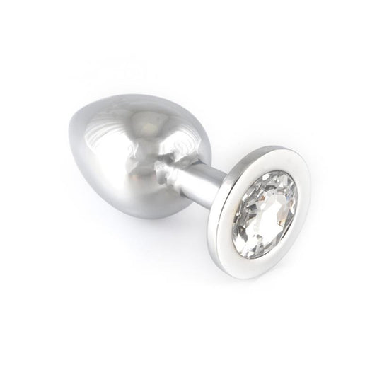 BONDAGE PLAY - PLUG ANAL ACERO INOXIDABLE TRANSPARENTE
