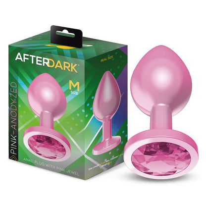 AFTERDARK - PLUG ANAL ANODIZADO ROSA CON JOYA TALLA M