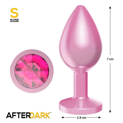 AFTERDARK - PLUG ANAL ANODIZADO ROSA CON JOYA TALLA S