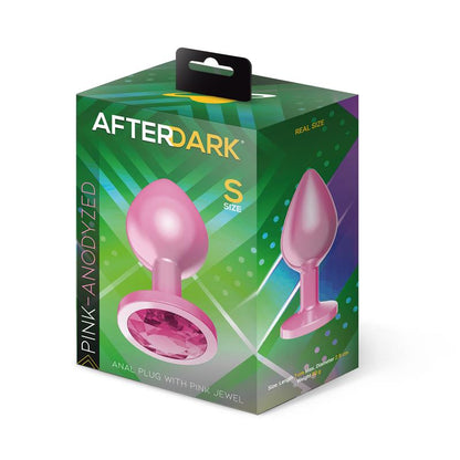 AFTERDARK - PLUG ANAL ANODIZADO ROSA CON JOYA TALLA S