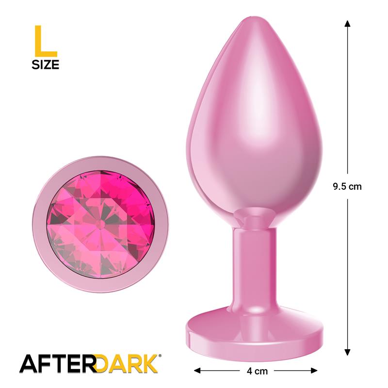 AFTERDARK - PLUG ANAL ANODIZADO ROSA CON ROSA TALLA L