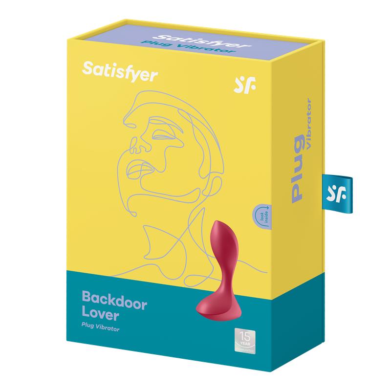 SATISFYER - BACKDOOR LOVER PLUG ANAL VIBRADOR ROJO