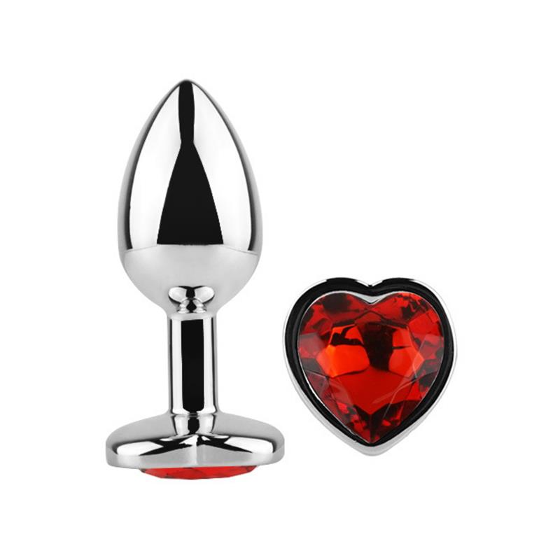 AFTERDARK - PLUG ANAL BASE CORAZÓN RED SCARLET TALLA L