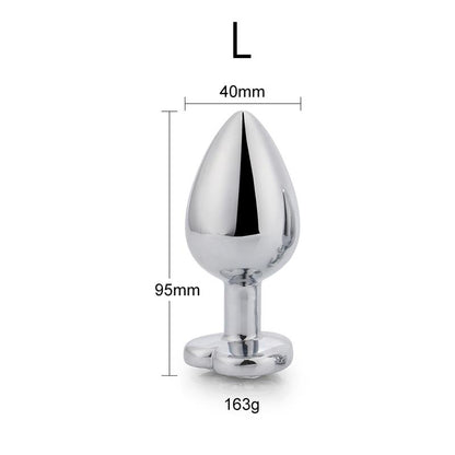 AFTERDARK - PLUG ANAL BASE CORAZÓN RED SCARLET TALLA L