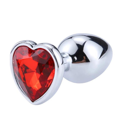 AFTERDARK - PLUG ANAL BASE CORAZÓN RED SCARLET TALLA L