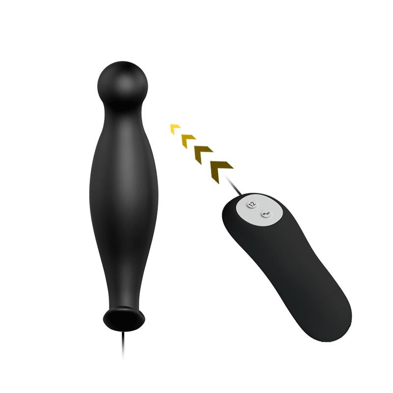 PRETTYLOVE - PLUG ANAL CON 12 PATRONES DE VIBRACIÓN