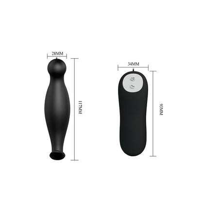 PRETTYLOVE - PLUG ANAL CON 12 PATRONES DE VIBRACIÓN