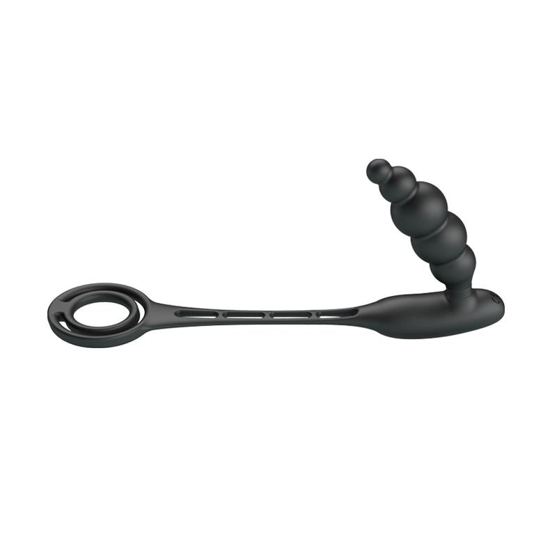 PRETTYLOVE - PLUG ANAL CON ANILLO PARA EL PENE CON VIBRACIÓN