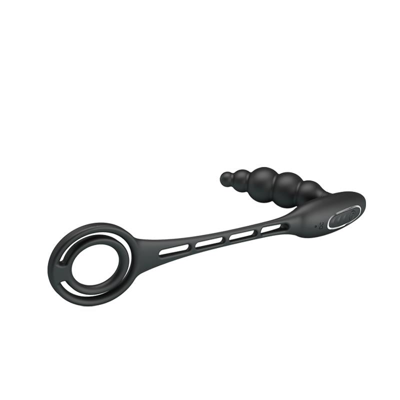 PRETTYLOVE - PLUG ANAL CON ANILLO PARA EL PENE CON VIBRACIÓN