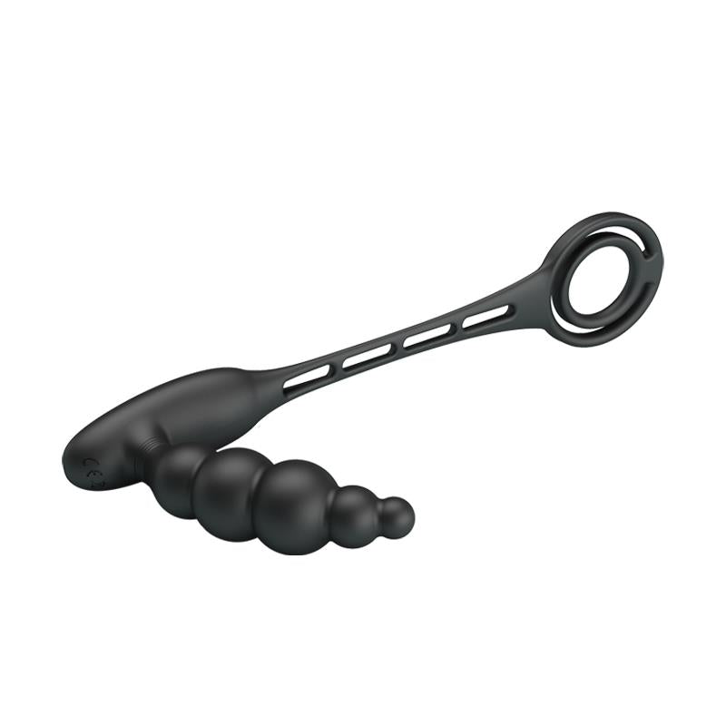 PRETTYLOVE - PLUG ANAL CON ANILLO PARA EL PENE CON VIBRACIÓN