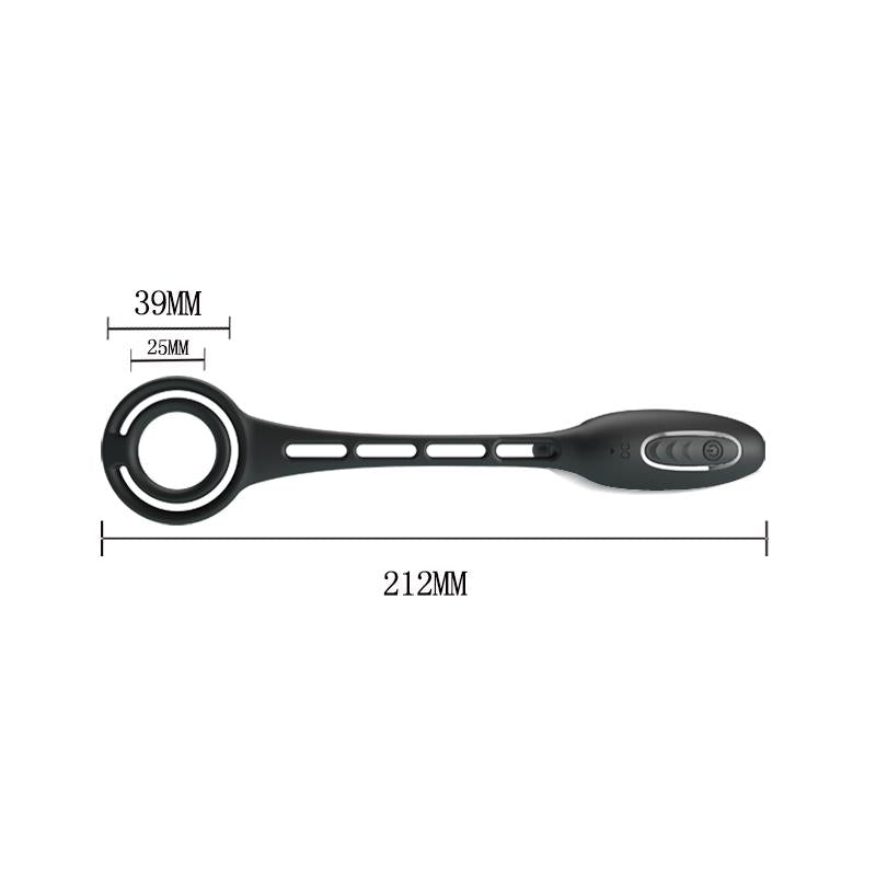 PRETTYLOVE - PLUG ANAL CON ANILLO PARA EL PENE CON VIBRACIÓN