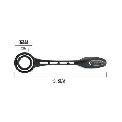 PRETTYLOVE - PLUG ANAL CON ANILLO PARA EL PENE CON VIBRACIÓN