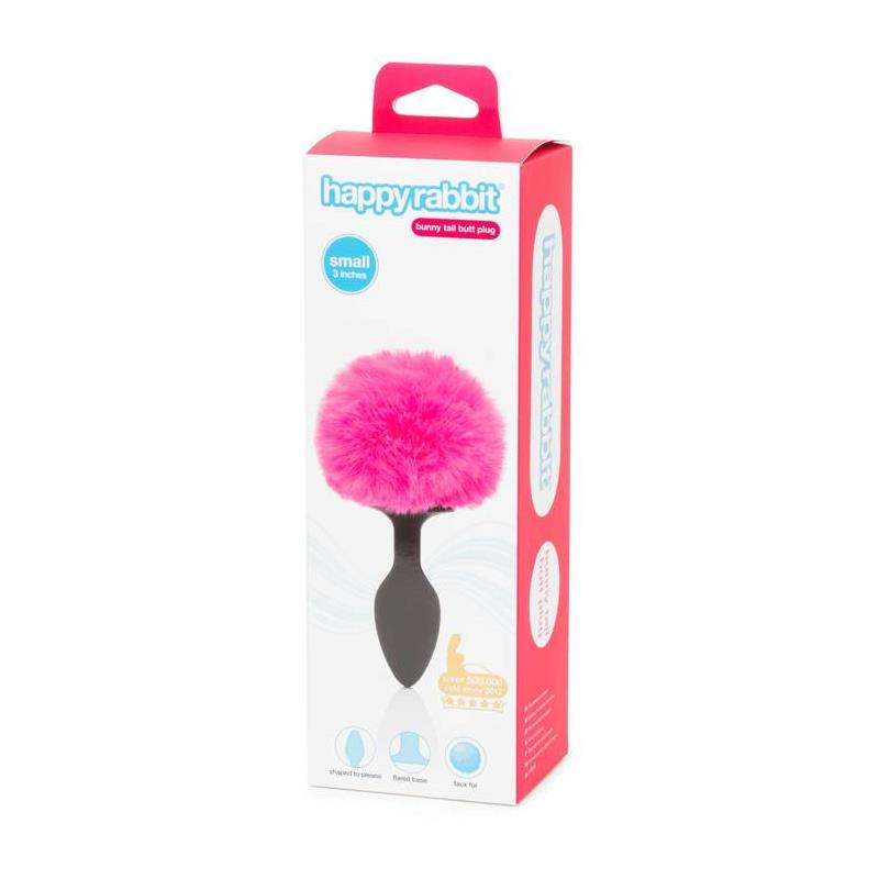 HAPPY RABBIT - PLUG ANAL CON COLA COLOR ROSA PEQUEÑO