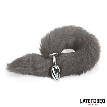 LATETOBED BDSM LINE - PLUG ANAL CON COLA GRIS 40 CM