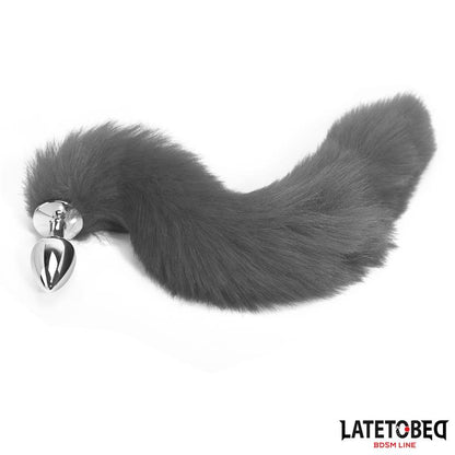 LATETOBED BDSM LINE - PLUG ANAL CON COLA GRIS 40 CM