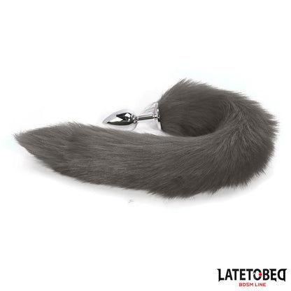 LATETOBED BDSM LINE - PLUG ANAL CON COLA GRIS 40 CM