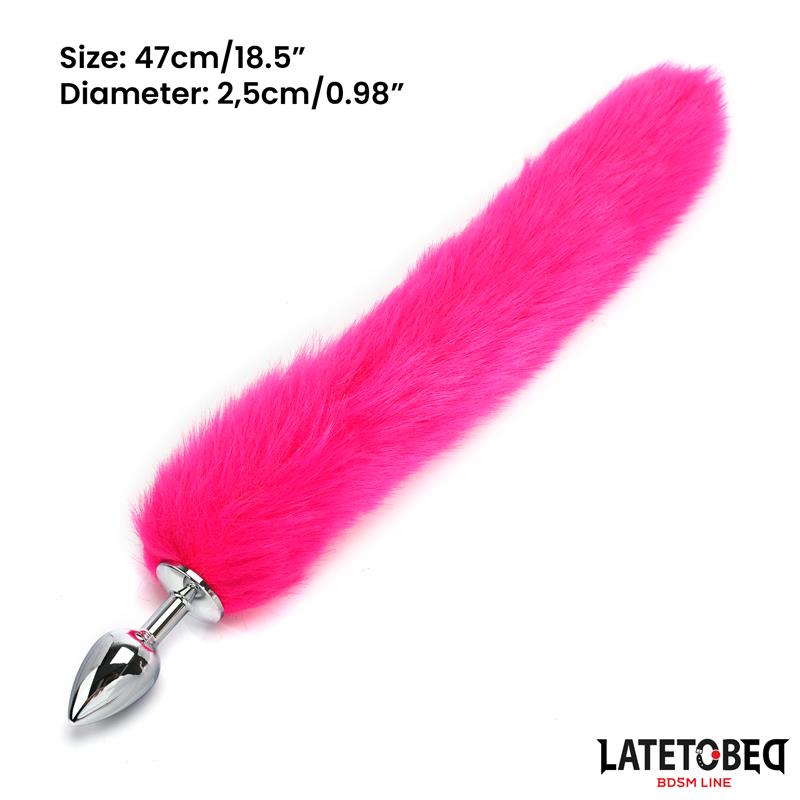 LATETOBED BDSM LINE - PLUG ANAL CON COLA HOT PINK 40 CM