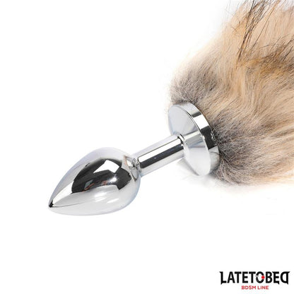LATETOBED BDSM LINE - PLUG ANAL CON COLA MARRÓN 40 CM