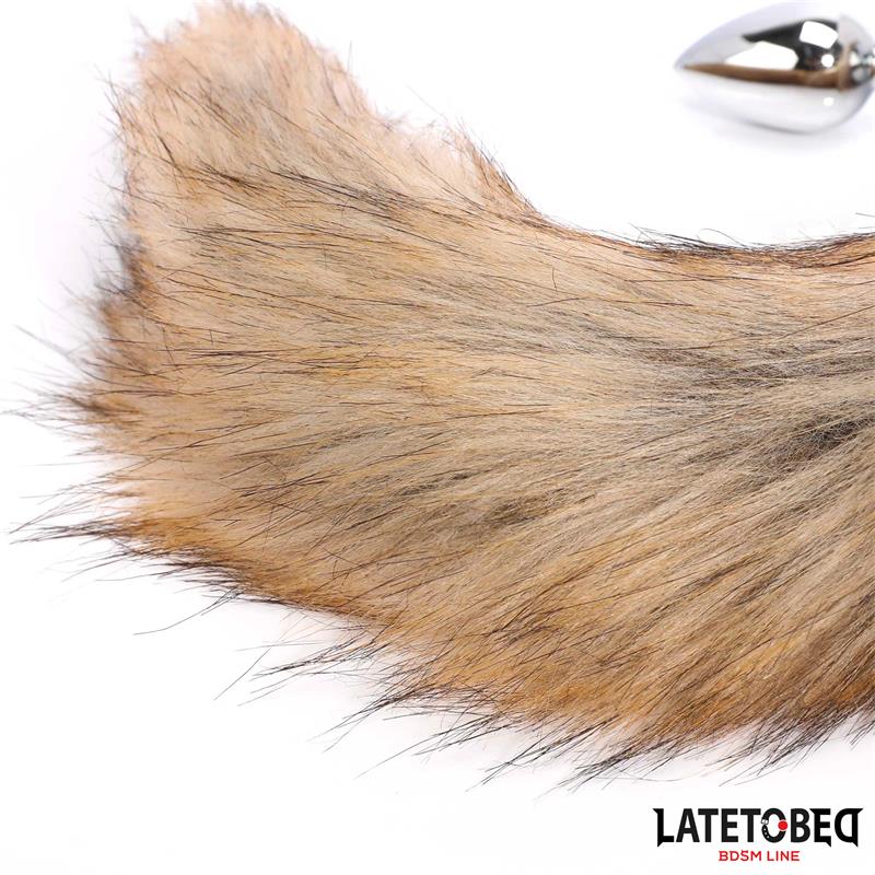 LATETOBED BDSM LINE - PLUG ANAL CON COLA MARRÓN 40 CM