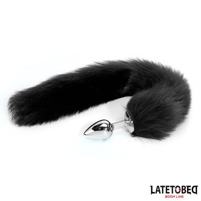 LATETOBED BDSM LINE - PLUG ANAL CON COLA NEGRO 40 CM