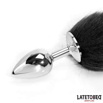 LATETOBED BDSM LINE - PLUG ANAL CON COLA NEGRO 40 CM
