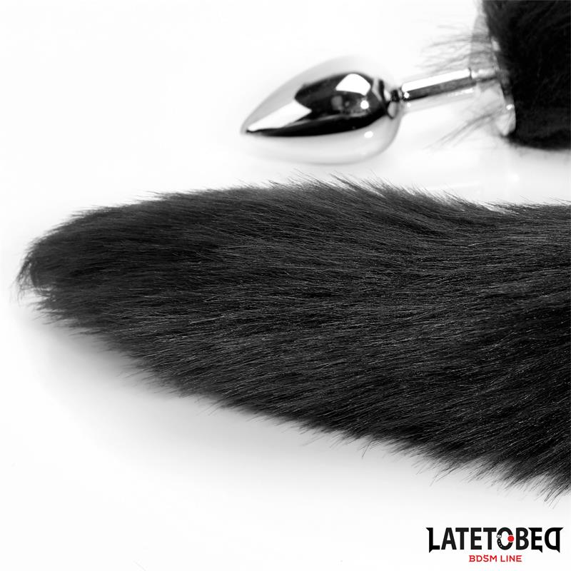 LATETOBED BDSM LINE - PLUG ANAL CON COLA NEGRO 40 CM