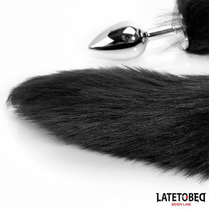 LATETOBED BDSM LINE - PLUG ANAL CON COLA NEGRO 40 CM