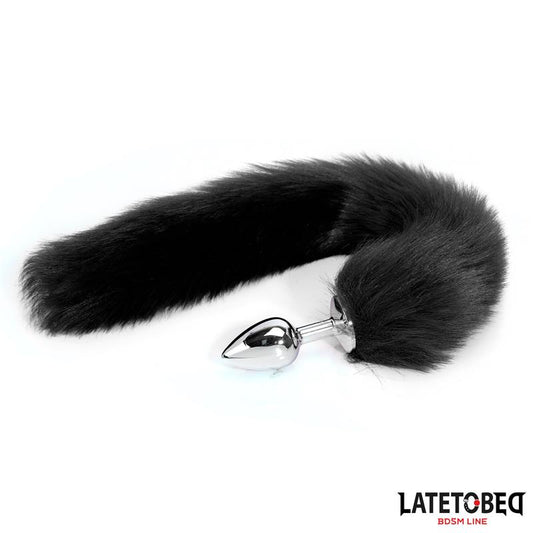 LATETOBED BDSM LINE - PLUG ANAL CON COLA NEGRO 40 CM