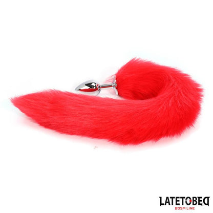 LATETOBED BDSM LINE - PLUG ANAL CON COLA ROJO 40 CM