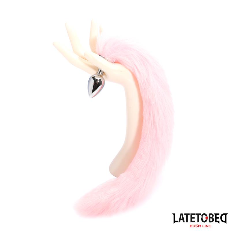 LATETOBED BDSM LINE - PLUG ANAL CON COLA ROSA 40 CM