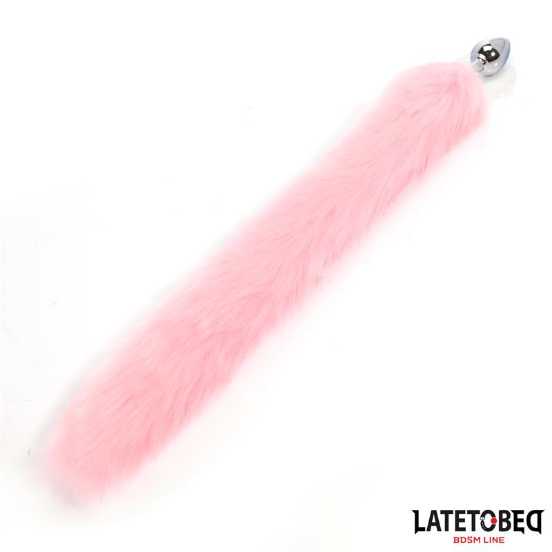 LATETOBED BDSM LINE - PLUG ANAL CON COLA ROSA 40 CM