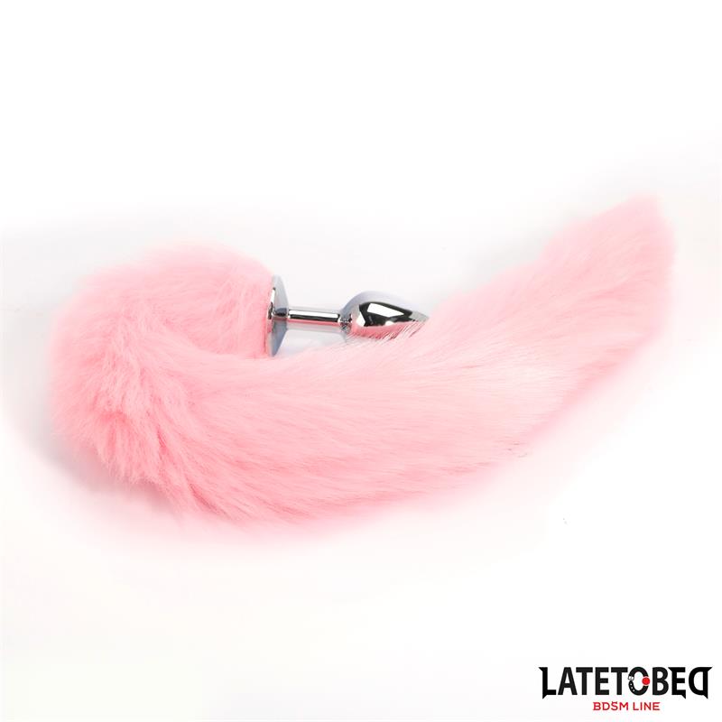 LATETOBED BDSM LINE - PLUG ANAL CON COLA ROSA 40 CM
